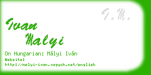 ivan malyi business card